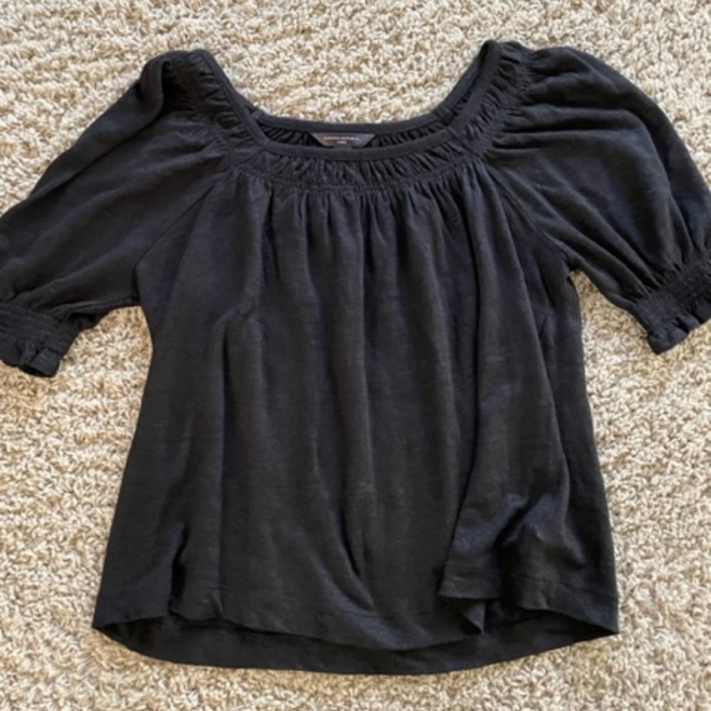Banana Republic Black XS Linen Women's Blouse - GREAT Condition